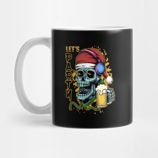 Skull Christmas Beer Party Mug